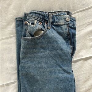 Abercrombie relaxed blue distressed jeans